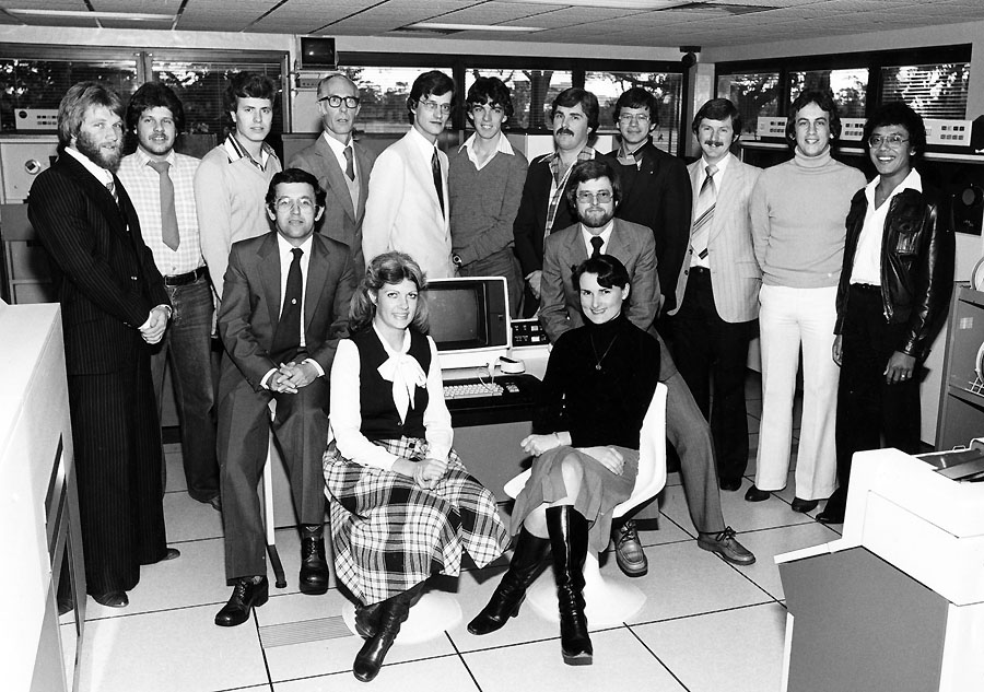 Staff of Online Computer Services Pty Ltd at Rose Park, Adelaide, South Australia.